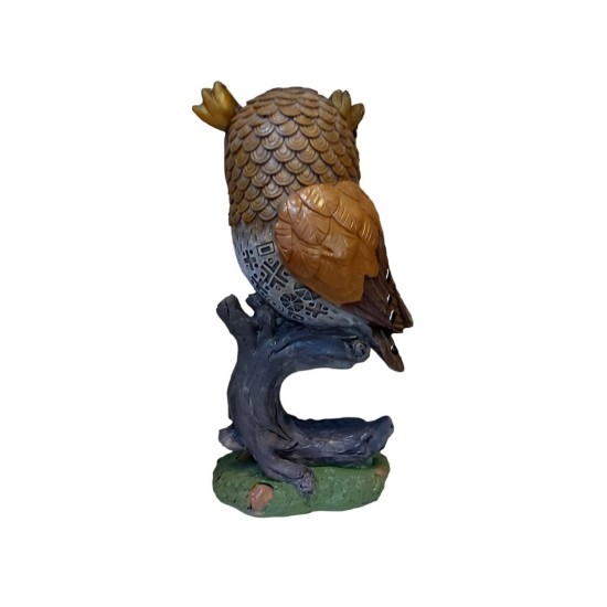 Statueta decorativa, Bufnita pe o creanga, Maro, 18 cm, W8330-1 Statueta decorativa, Bufnita pe o creanga, Maro, 18 cm, W8330-1