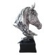 Statueta decorativa, Cal, Argintiu, 41 cm, BL551L