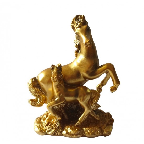 Statueta decorativa, Cal si manz, Auriu, 13 cm, XQ202146 Statueta decorativa, Cal si manz, Auriu, 13 cm, XQ202146