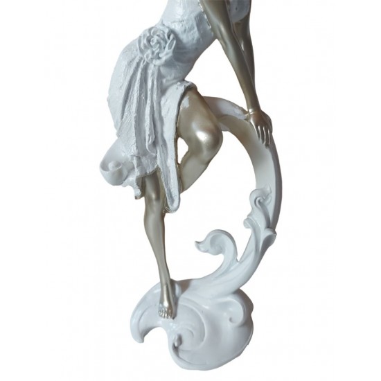 Statueta decorativa, Femeie, Alb, 30 cm, F336 Statueta decorativa, Femeie, Alb, 30 cm, F336