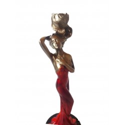 Statueta decorativa, Femeie, Rosu, 31 cm, 356328DX
