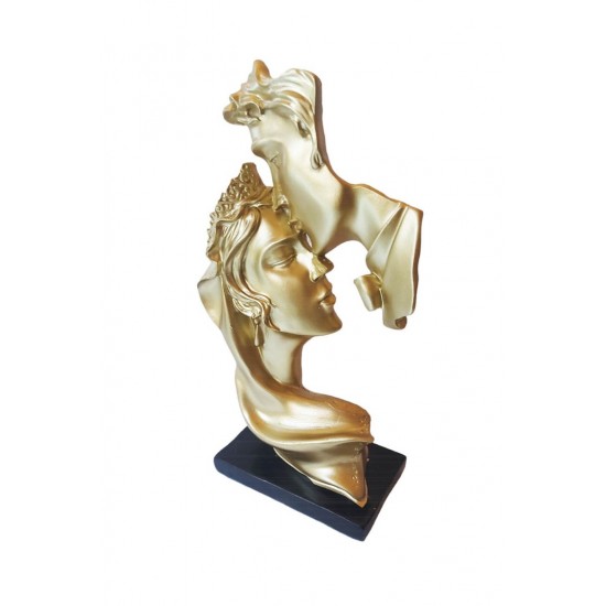Statueta decorativa, Indragostiti, Auriu, 25 cm, CQ5952-1 Statueta decorativa, Indragostiti, Auriu, 25 cm, CQ5952-1