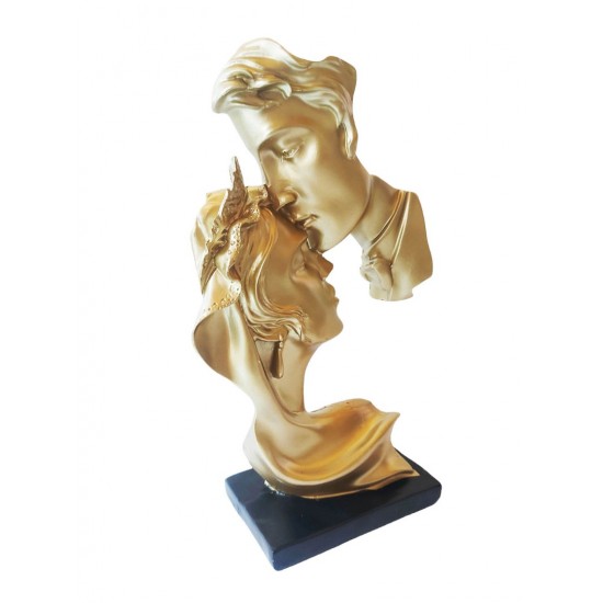 Statueta decorativa, Indragostiti, Auriu, 25 cm, CQ5952-1 Statueta decorativa, Indragostiti, Auriu, 25 cm, CQ5952-1