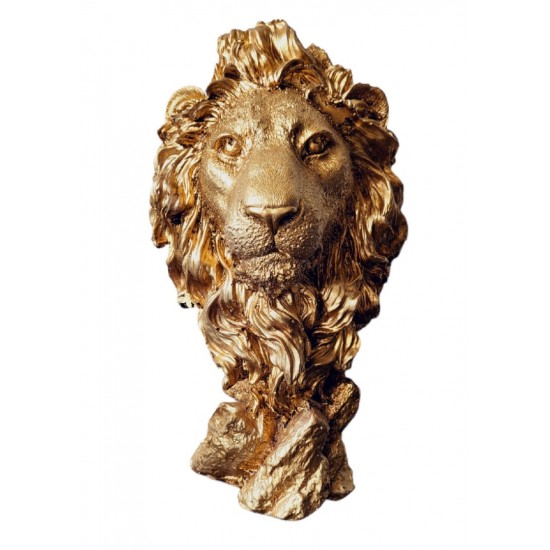 Statueta decorativa, Leu, Auriu, 32 cm, DVID11