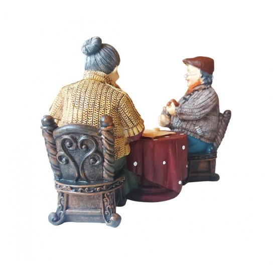 Statueta decorativa, Mos si baba, Multicolor, 20 cm, G395X Statueta decorativa, Mos si baba, Multicolor, 20 cm, G395X