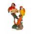 Statueta decorativa, Papagali pe creanga, Welcome, Portocaliu, 18 cm, 1025DD4-2
