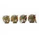 Statueta decorativa, Set 4 bufnite cu instrumente muzicale, Maro, 10 cm, GA2818 Statueta decorativa, Set 4 bufnite cu instrumente muzicale, Maro, 10 cm, GA2818
