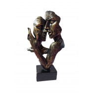 Statueta decorativa cuplu, Passion, Gold, 30 cm, HC648-1 Statueta decorativa cuplu, Passion, Gold, 30 cm, HC648-1