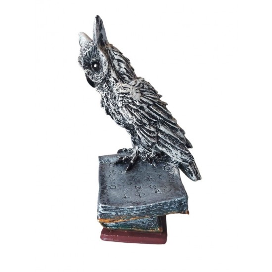 Statueta decorativa in forma de Bufnita pe carte, 29 cm, 356316DV
