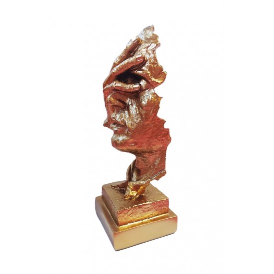 Statueta decorativa masca, Nu vad, Gold, 33 cm, HC3021X Statueta decorativa masca, Nu vad, Gold, 33 cm, HC3021X