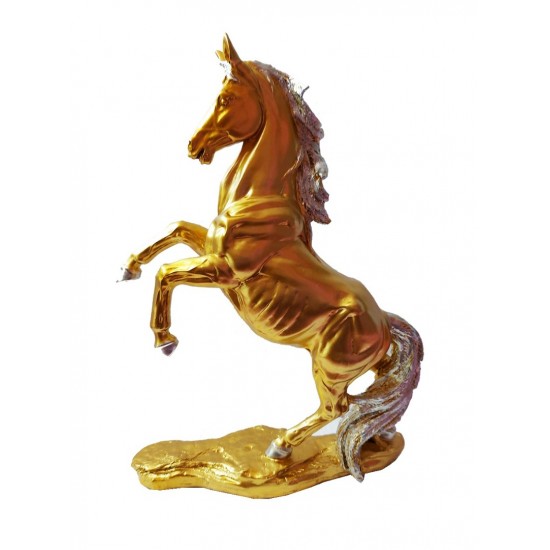 Statueta in forma de Cal, Auriu, 35 cm, TZ543A Statueta in forma de Cal, Auriu, 35 cm, TZ543A