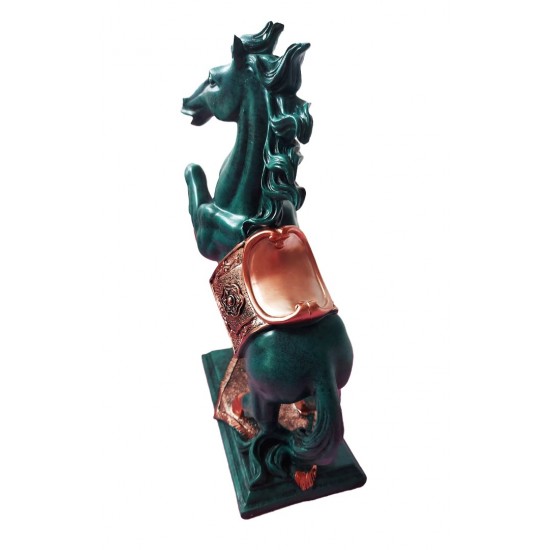 Statueta in forma de Cal, Turcoaz, 40 cm, B1000