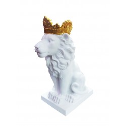 Statueta in forma de Leu, Alb, 34 cm, 625LD