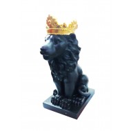 Statueta in forma de Leu, Negru, 34 cm, 625LD-2 Statueta in forma de Leu, Negru, 34 cm, 625LD-2