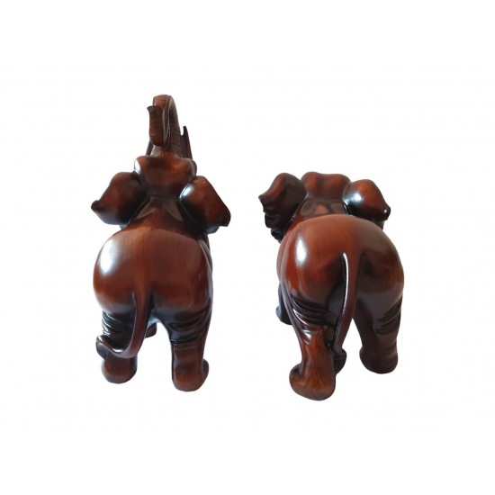 Statuete decorative, 2 Elefanti, Maro, 21 cm, LC017L Statuete decorative, 2 Elefanti, Maro, 21 cm, LC017L