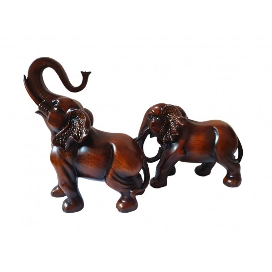 Statuete decorative, 2 Elefanti, Maro, 21 cm, LC017L Statuete decorative, 2 Elefanti, Maro, 21 cm, LC017L