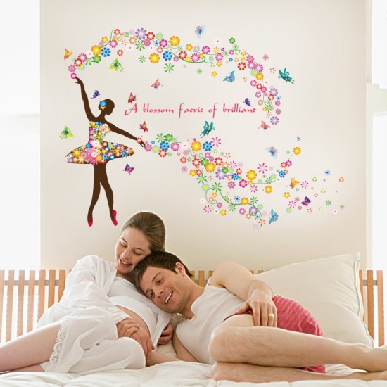 Sticker decorativ, A blossom faerie of brilliant, 120 cm, 127STK Sticker decorativ, A blossom faerie of brilliant, 120 cm, 127STK