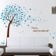 Sticker decorativ, Copacel cu flori albastre 150 cm, 107STK Sticker decorativ, Copacel cu flori albastre 150 cm, 107STK