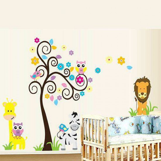 Sticker decorativ Copacelul cu animale,multicolor 120 cm,103STK Sticker decorativ Copacelul cu animale,multicolor 120 cm,103STK