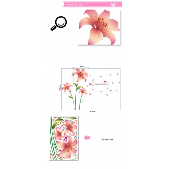 Sticker decorativ, Crin roz 195 cm, 98STK Sticker decorativ, Crin roz 195 cm, 98STK