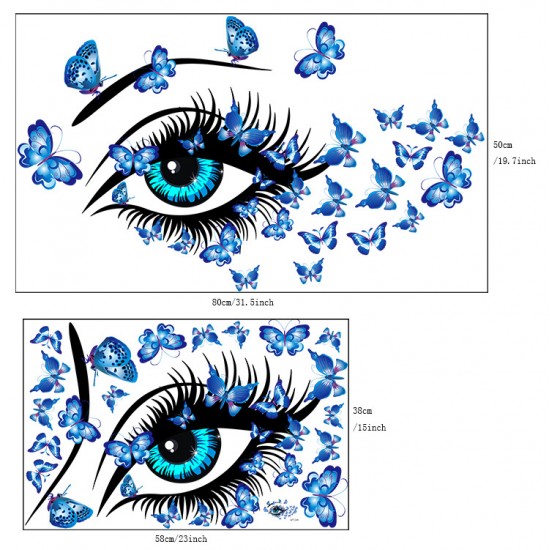 Sticker decorativ, Eye blue 80 cm, 150STK