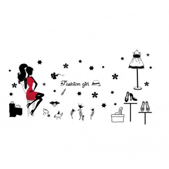 Sticker decorativ, Fashion girl 105cm, 156STK Sticker decorativ, Fashion girl 105cm, 156STK