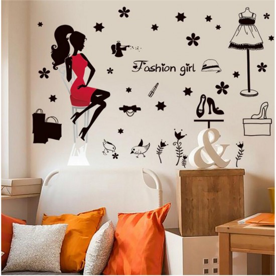 Sticker decorativ, Fashion girl 105cm, 156STK Sticker decorativ, Fashion girl 105cm, 156STK