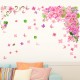 Sticker decorativ, Flori roz cu fluturasi 115 cm, 139-1STK Sticker decorativ, Flori roz cu fluturasi 115 cm, 139-1STK