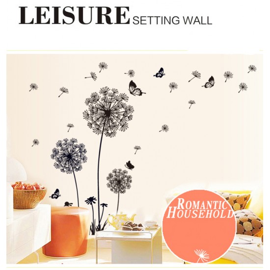 Sticker decorativ, Flower black 165 cm, 79STK