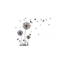 Sticker decorativ, Flower black 165 cm, 79STK Sticker decorativ, Flower black 165 cm, 79STK