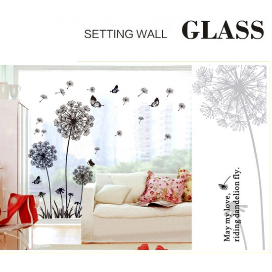 Sticker decorativ, Flower black 165 cm, 79STK