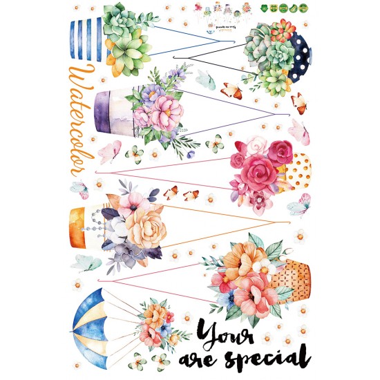Sticker decorativ, Flowers 139 cm, 81STK