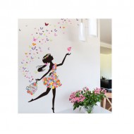 Sticker decorativ, Fluturasi colorati,multicolor 172 cm, 46STK