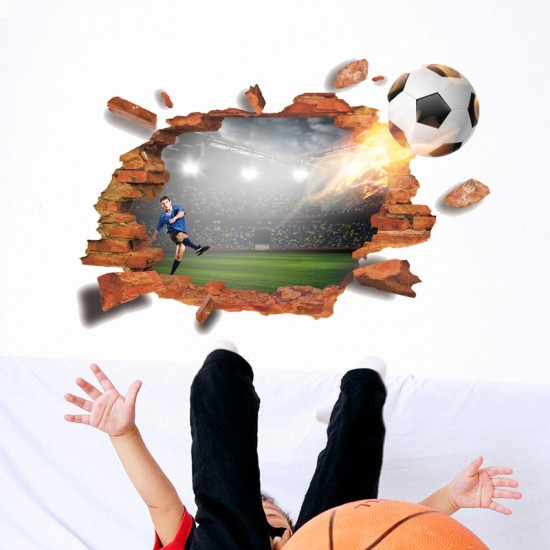 Sticker decorativ , Gaura in perete, fotbal 88 cm, 82STK Sticker decorativ , Gaura in perete, fotbal 88 cm, 82STK