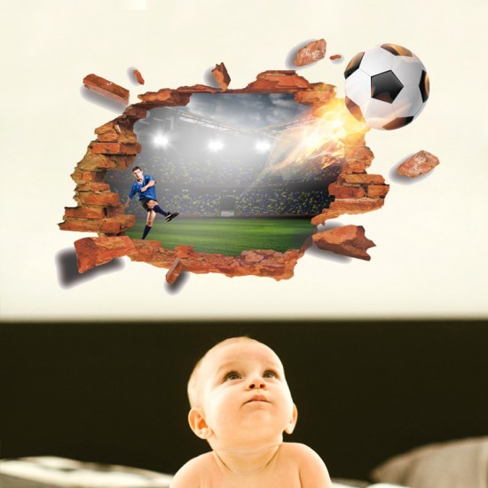 Sticker decorativ , Gaura in perete, fotbal 88 cm, 82STK Sticker decorativ , Gaura in perete, fotbal 88 cm, 82STK