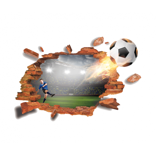 Sticker decorativ , Gaura in perete, fotbal 88 cm, 82STK Sticker decorativ , Gaura in perete, fotbal 88 cm, 82STK