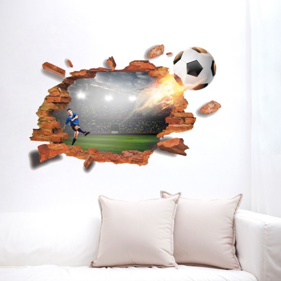 Sticker decorativ , Gaura in perete, fotbal 88 cm, 82STK Sticker decorativ , Gaura in perete, fotbal 88 cm, 82STK
