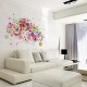 Sticker decorativ, Girl butterfly flowers 85 cm, 152STK