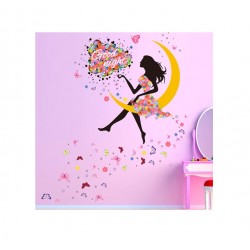 Sticker decorativ Good night,roz 140 cm Sticker decorativ Good night,roz 140 cm