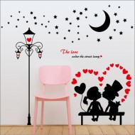 Sticker  decorativ  Indragostiti pe banca