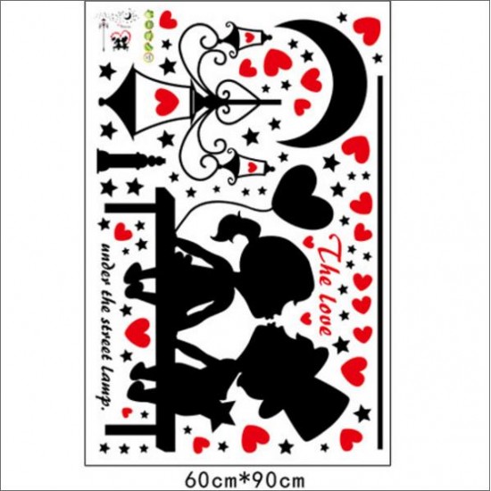 Sticker  decorativ  Indragostiti pe banca
