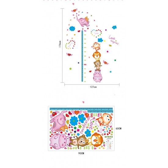 Sticker decorativ, Masuratoare cu animalute, 176 cm, 86STK