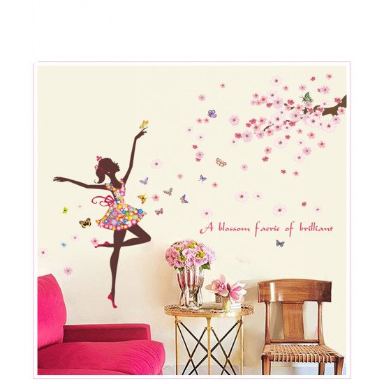 Sticker decorativ, Printesa cu fluturi, 140 cm, 721STK Sticker decorativ, Printesa cu fluturi, 140 cm, 721STK