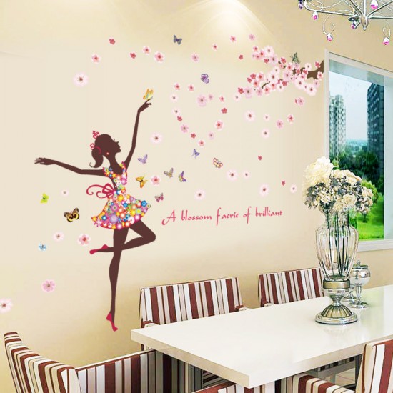 Sticker decorativ, Printesa cu fluturi, 140 cm, 721STK Sticker decorativ, Printesa cu fluturi, 140 cm, 721STK