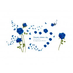 Sticker decorativ, Trandafiri albastrii 147 cm, 129STK Sticker decorativ, Trandafiri albastrii 147 cm, 129STK