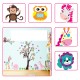 Sticker decorativ, copacel cu animalute 180 cm, 57STK Sticker decorativ, copacel cu animalute 180 cm, 57STK