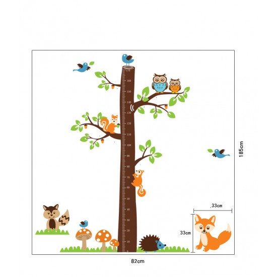 Sticker decorativ, copacelu cu animalutele padurii 185 cm, 78STK Sticker decorativ, copacelu cu animalutele padurii 185 cm, 78STK