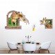 Sticker decorativ, fereastra cu 2 girafe 130 cm, 60STK Sticker decorativ, fereastra cu 2 girafe 130 cm, 60STK