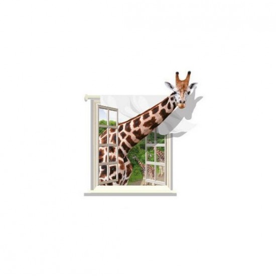 Sticker decorativ, fereastra cu girafa 79 cm, 58STK Sticker decorativ, fereastra cu girafa 79 cm, 58STK