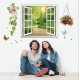 Sticker decorativ, fereastra deschisa spre padure 107 cm, 63STK Sticker decorativ, fereastra deschisa spre padure 107 cm, 63STK